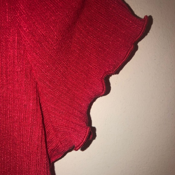 Buttoned Front Rib-Knit Top - Picture 4 of 4